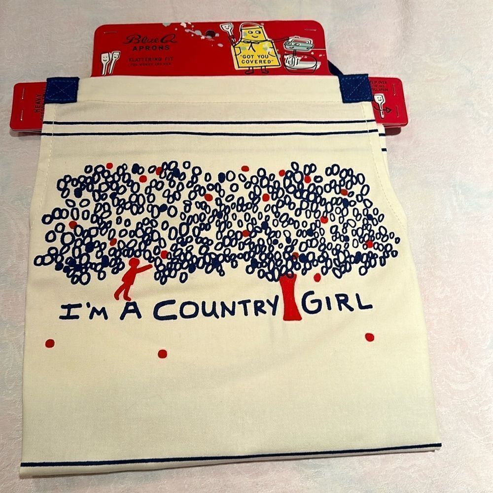 Blue Q Apron Heavy Cotton “I’m a Country Girl” Apple Tree